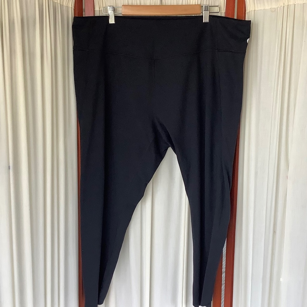 Zella Womans Black Yoga Pants Athleisure High Waist Deep Pockets Size 3X
